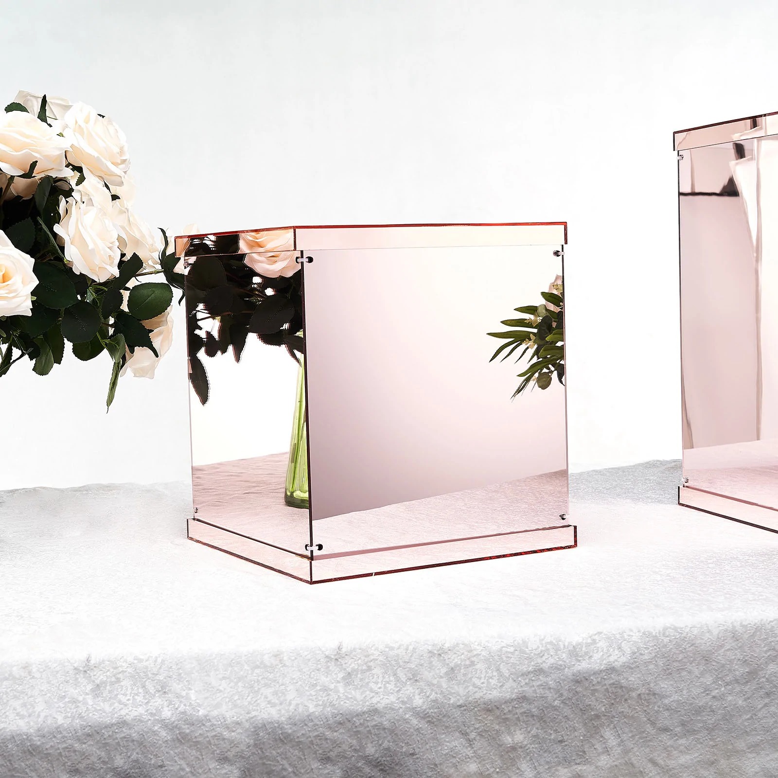 rose gold mirror acrylic for box storage